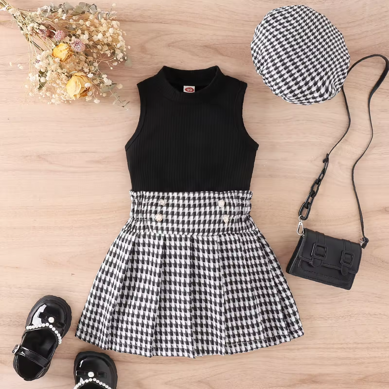 Summer Kids Sleeveless Vest skirt hat 3 Piece Set - Image 2