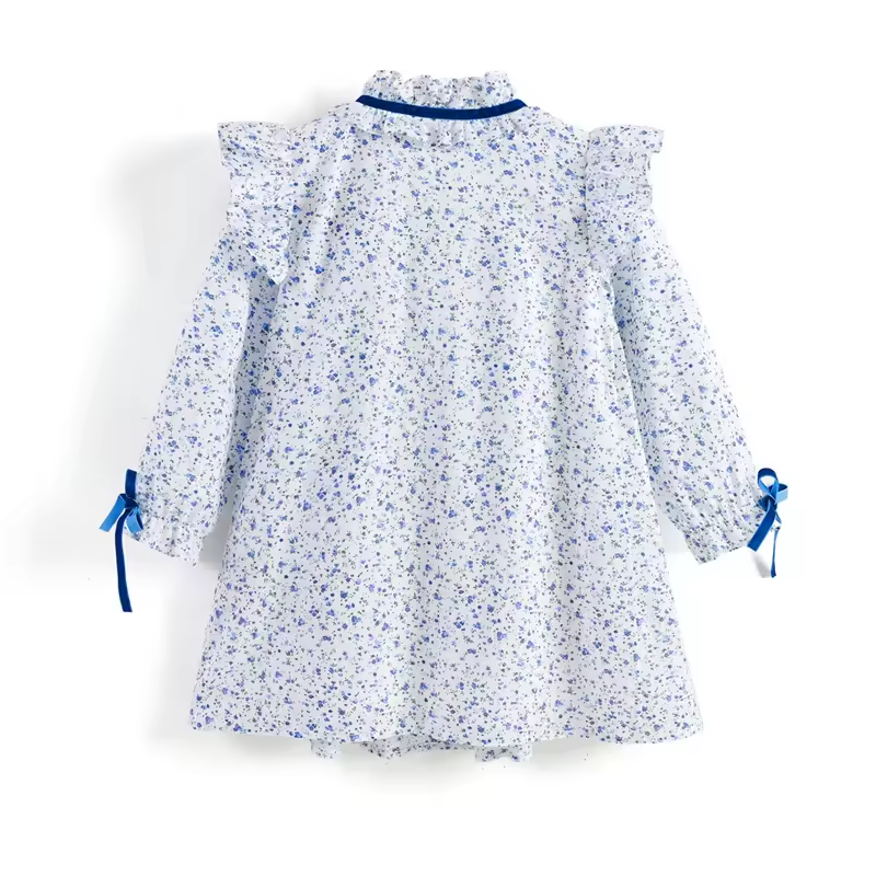 Flower Hand Smocked Children Clothing Smock Dress - Image 2