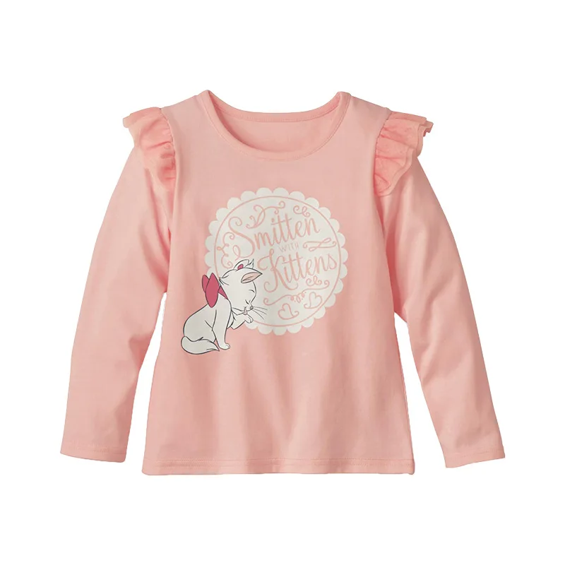 Ruffles Long Sleeve Cartoon Print Sweet Shirt - Image 4