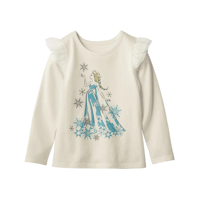 Ruffles Long Sleeve Cartoon Print Sweet Shirt - Image 3
