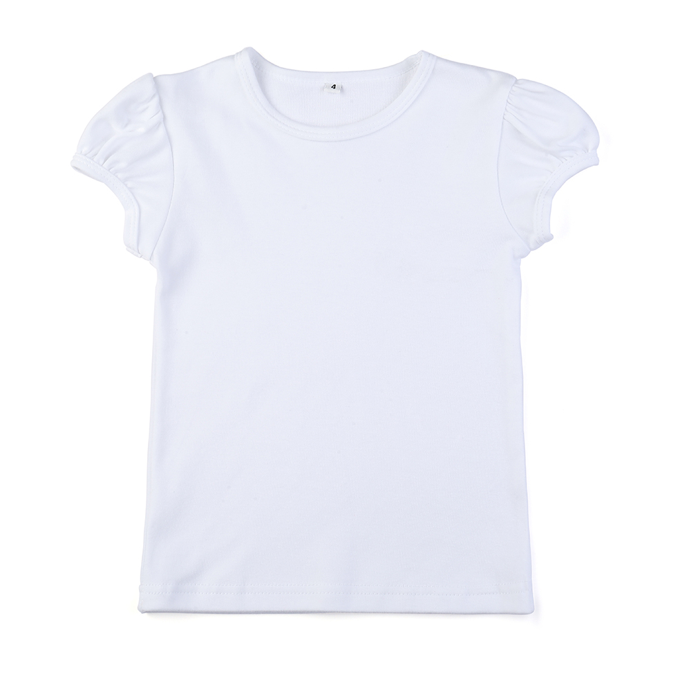 100% combed cotton ruffle sleeves children shirt