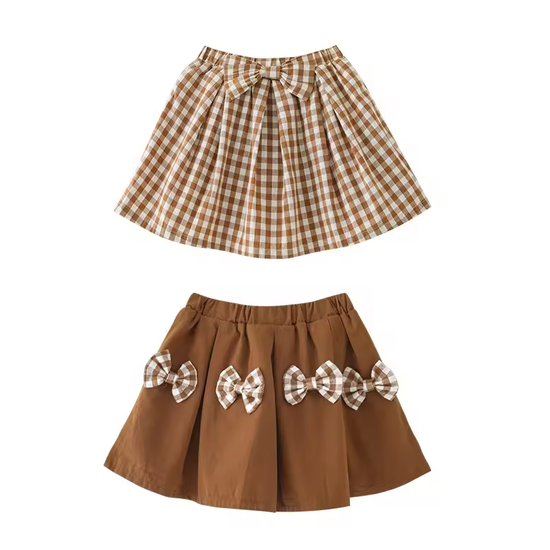 Sweet Kids Skirts Plaid Pleated Girl Skirt - Image 2