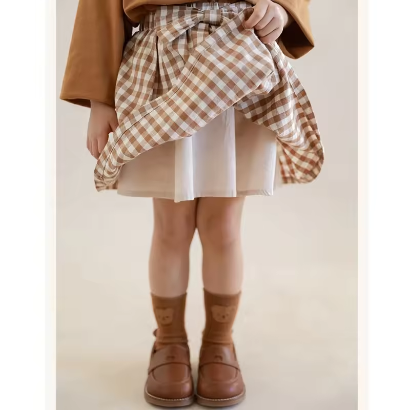 Sweet Kids Skirts Plaid Pleated Girl Skirt - Image 4