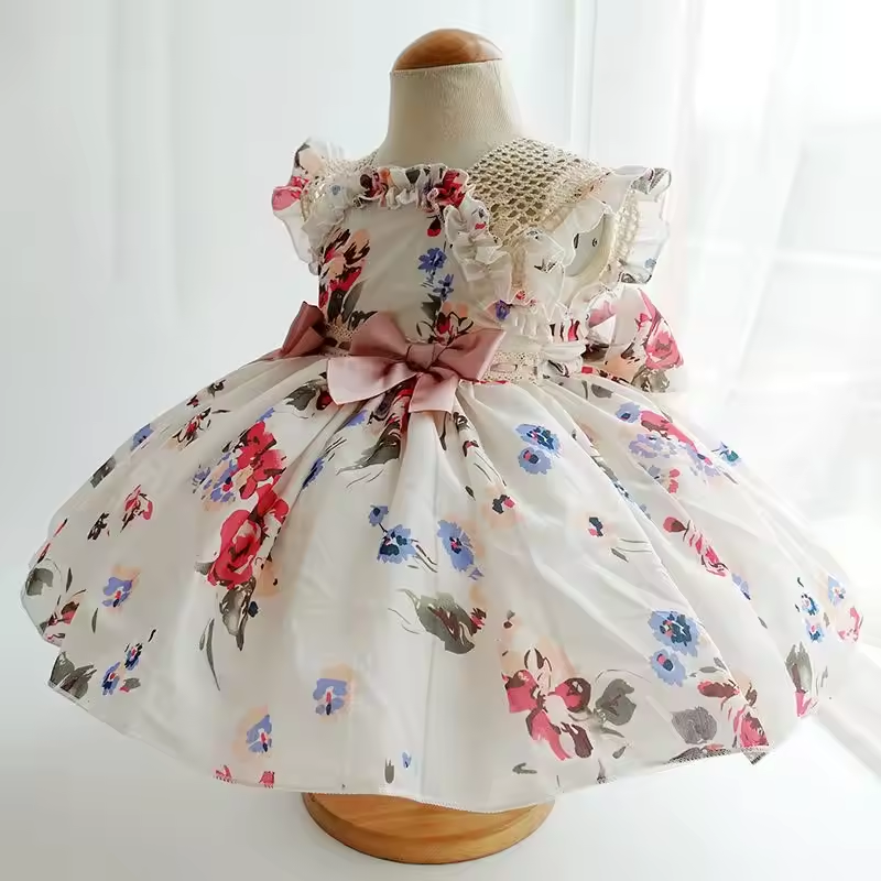 Kids Clothing Floral Printed Style Lolita Skirt - Image 2