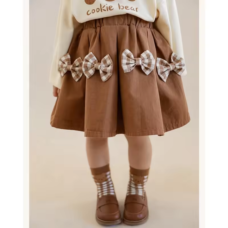 Sweet Kids Skirts Plaid Pleated Girl Skirt - Image 3