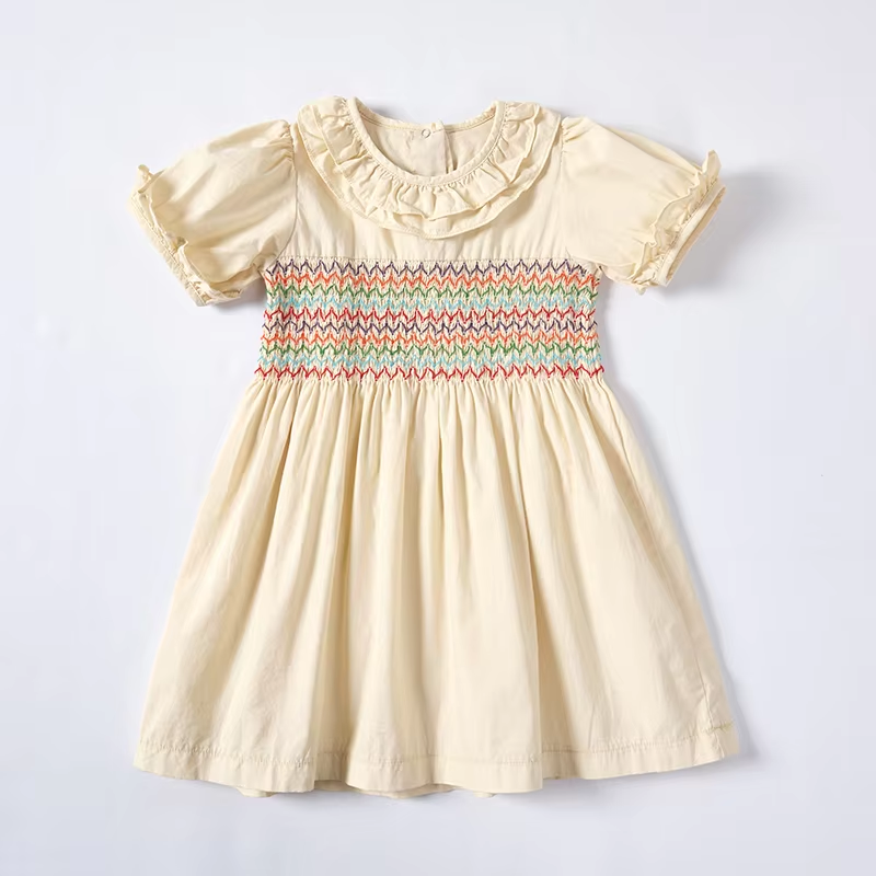 Plant tie dye sweet and cute children's dress