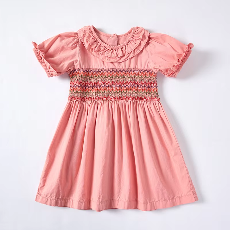 Plant tie dye sweet and cute children's dress - Image 2