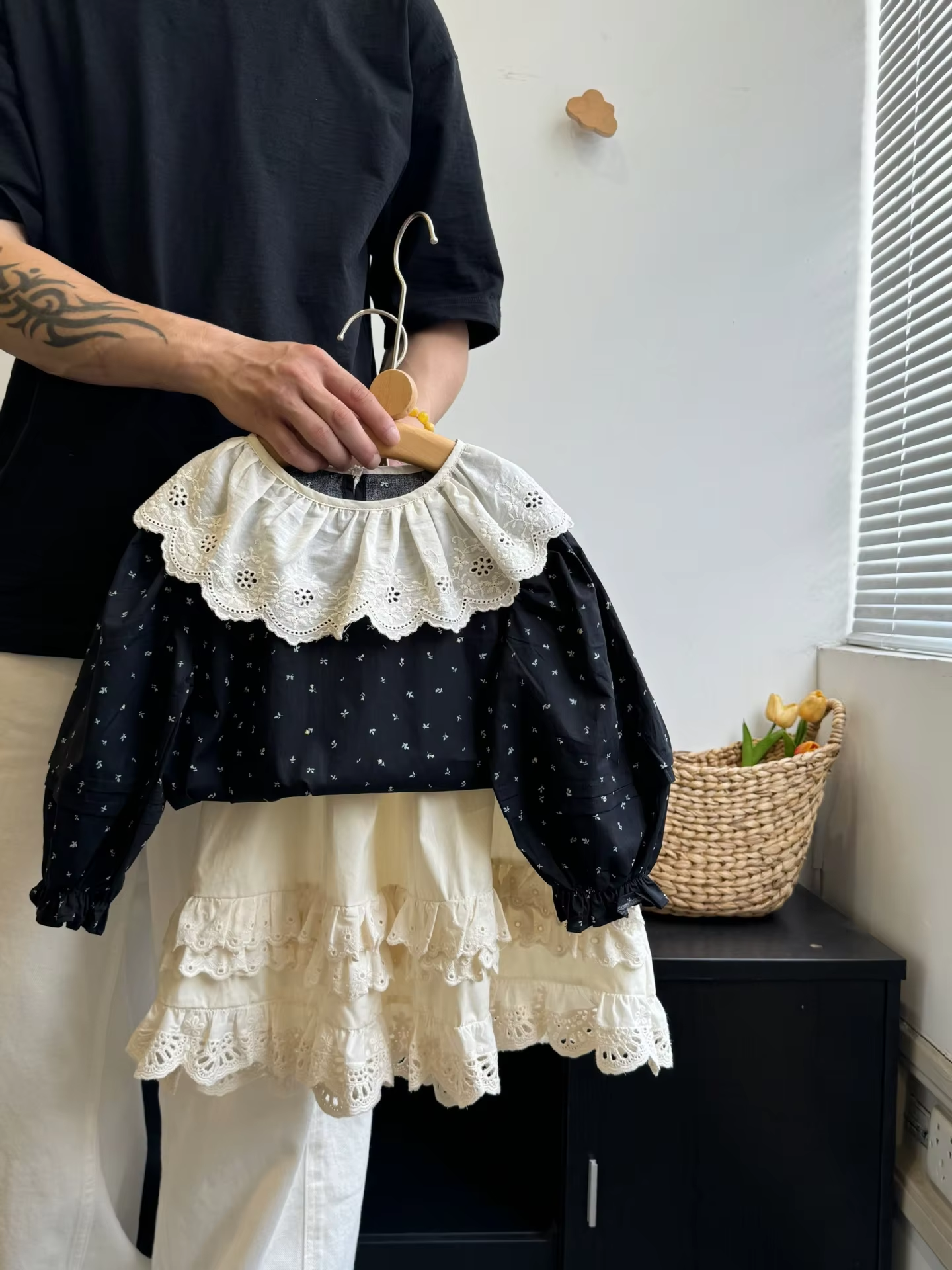 Cake Skirt Style Forest Lace Mini Puff Skirt Children's Skirt - Image 5