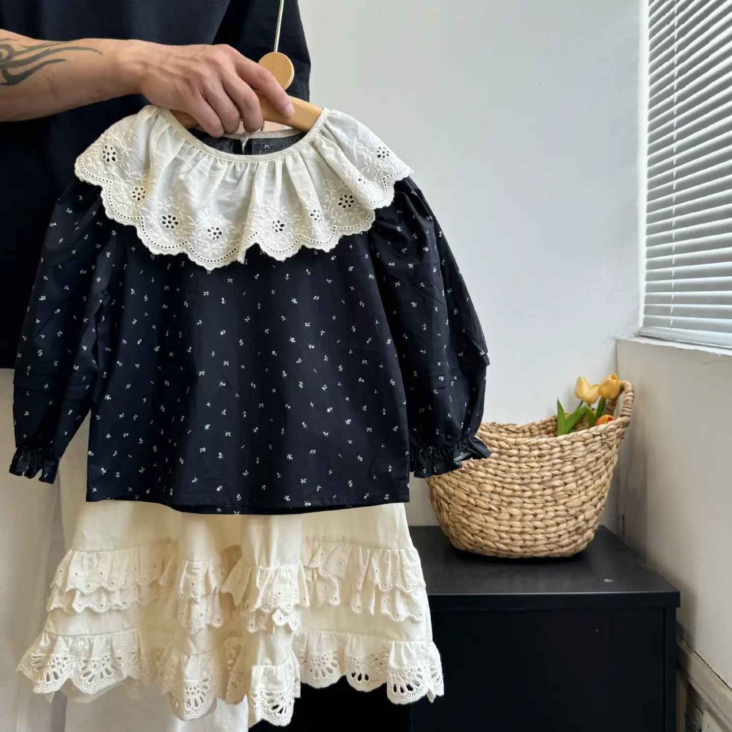 Cake Skirt Style Forest Lace Mini Puff Skirt Children's Skirt - Image 4